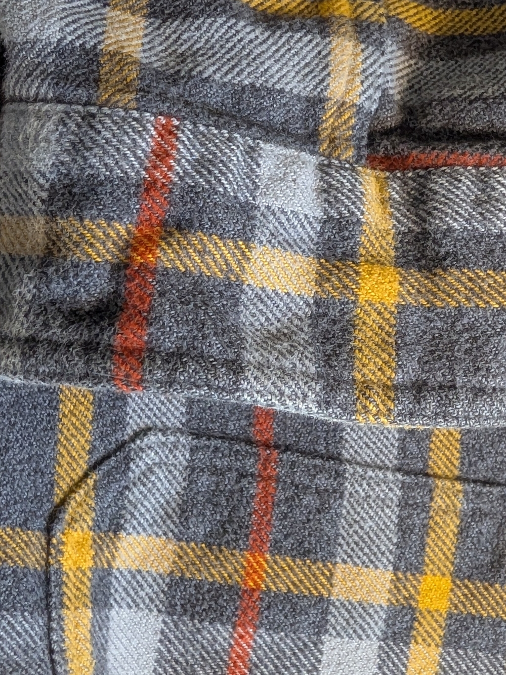 Love the colors! Patagonia Men's Gray & Yellow Plaid Flannel Shirt. 2XL - Picture 13 of 13